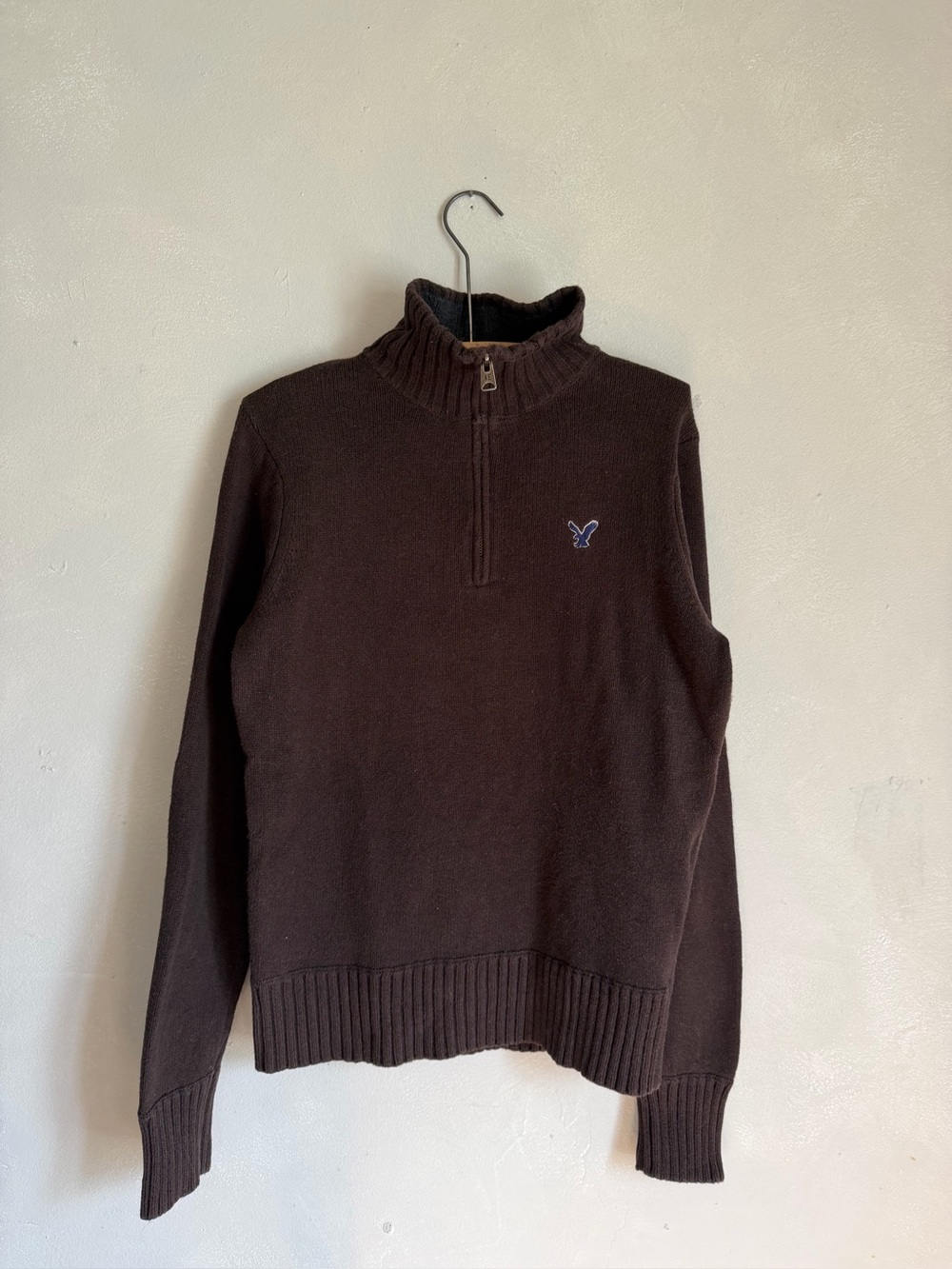 Y2K American Eagle Quarter Zip knit Sweater